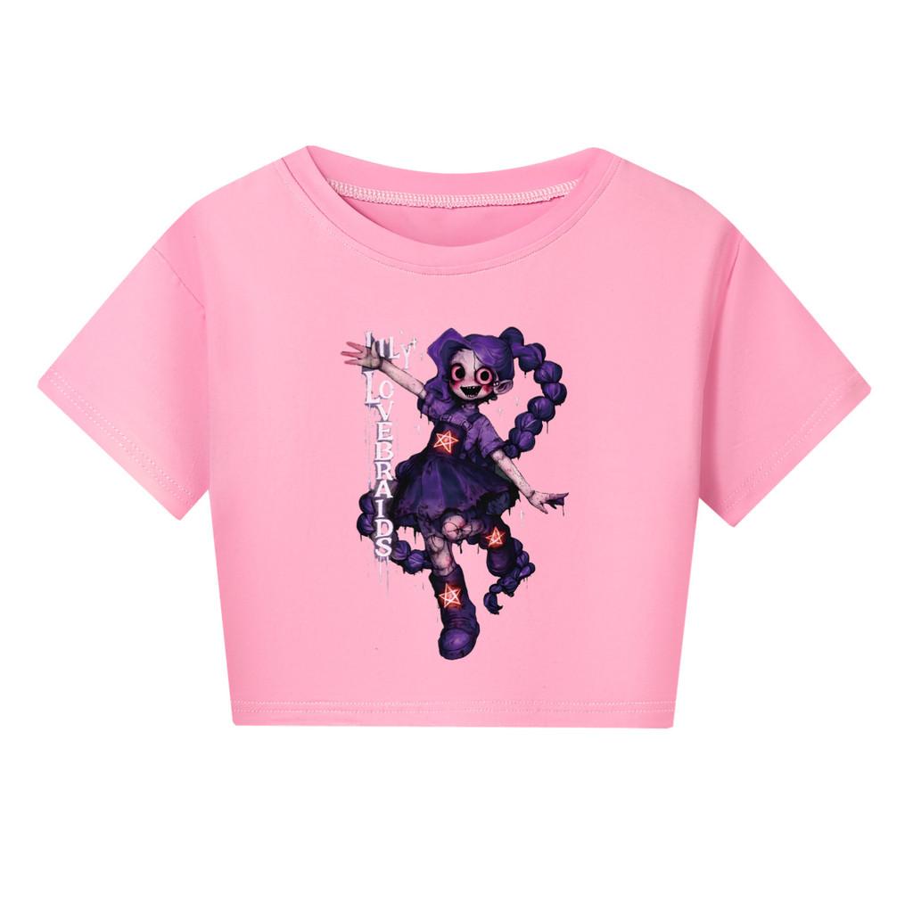 5583 Kids Girls Lily Lovebraids Print Short Style T-Shirt