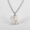 Edelstahl Kleeblatt Anhänger Edelstahl Kette Halsketten für Damen Choker Halskette Schmuck Party Geburtstagsgeschenk
