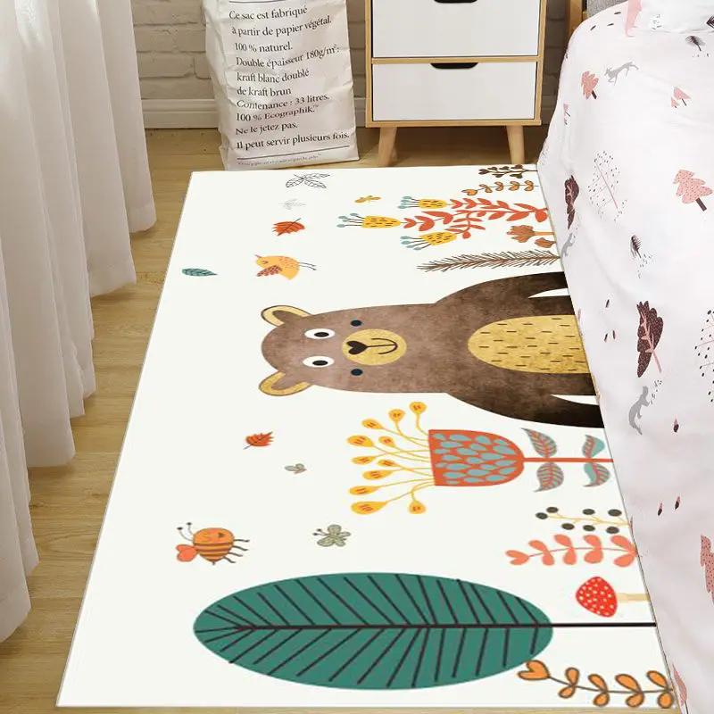 Rosa Teppich für Kinder Jungen Mädchen Cartoon Spiel Quadratische Teppiche Kindergarten Frühe Bildung Baby Krabbelmatte Heimdekor Teppich