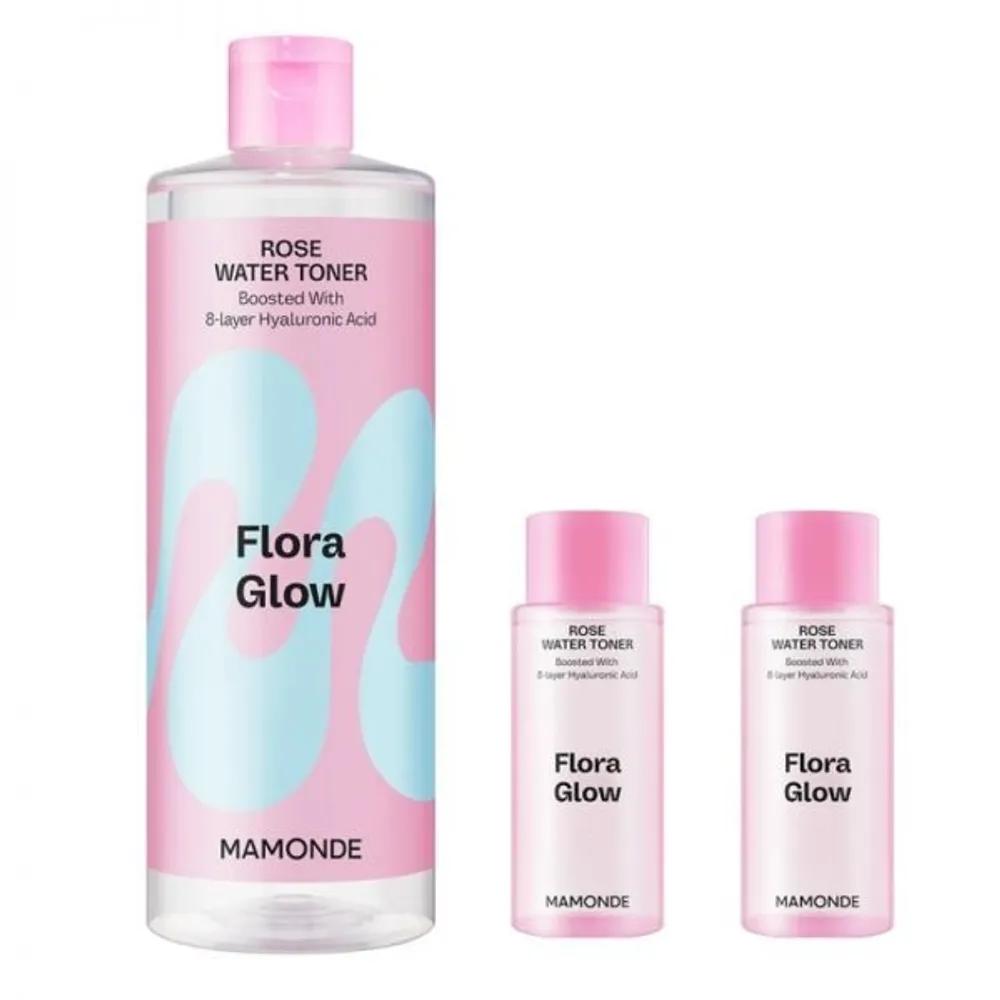 Mamonde Flora Glow Rosewater Toner 500ml + 50ml x 2