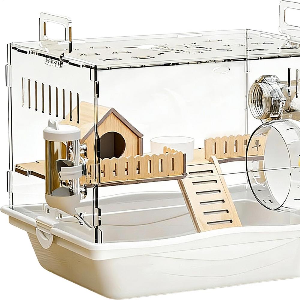Acrylic Hamster Cage Transparent Cage For Animal Small Pet Spacious Habitat For Gerbil Chinchilla Bunny Ferret Hamster Dwarf