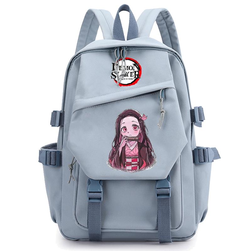 Anime Demon Slayer Ryggsekk Back To Schoolbag for Boy Girl Bookbag for Kid Gaver Menn Dame Reisebag Stor kapasitet ryggsekk
