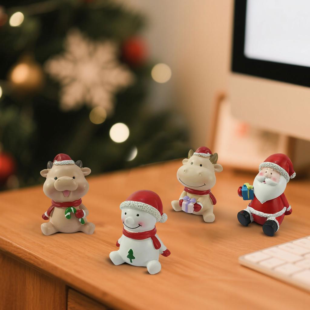 Weihnachts-Cartoon-Ornamente Niedlicher Schneemann Weihnachtsdekorationen Schreibtischdekorationen Kreative Geschenke