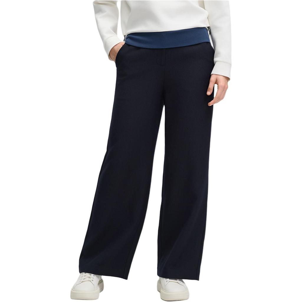 Fila Loose Comfortable Versatile Knitted Wide-Leg Casual Pants Women Bottoms Sky-Blue F11W514803FNV