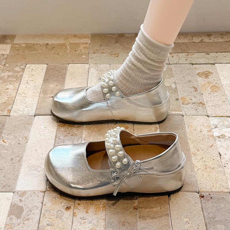 

Модная обувь CRLAYDK для женщин, повседневные слипоны, лоферы с жемчугом, женские туфли Мэри Джейн, легкие кожаные туфли-мюли для платья, мокасины для вождения для леди 40