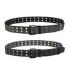 Belt New double-sided two-color double-pin buckle belt, personalized trend woven nylon wide belt