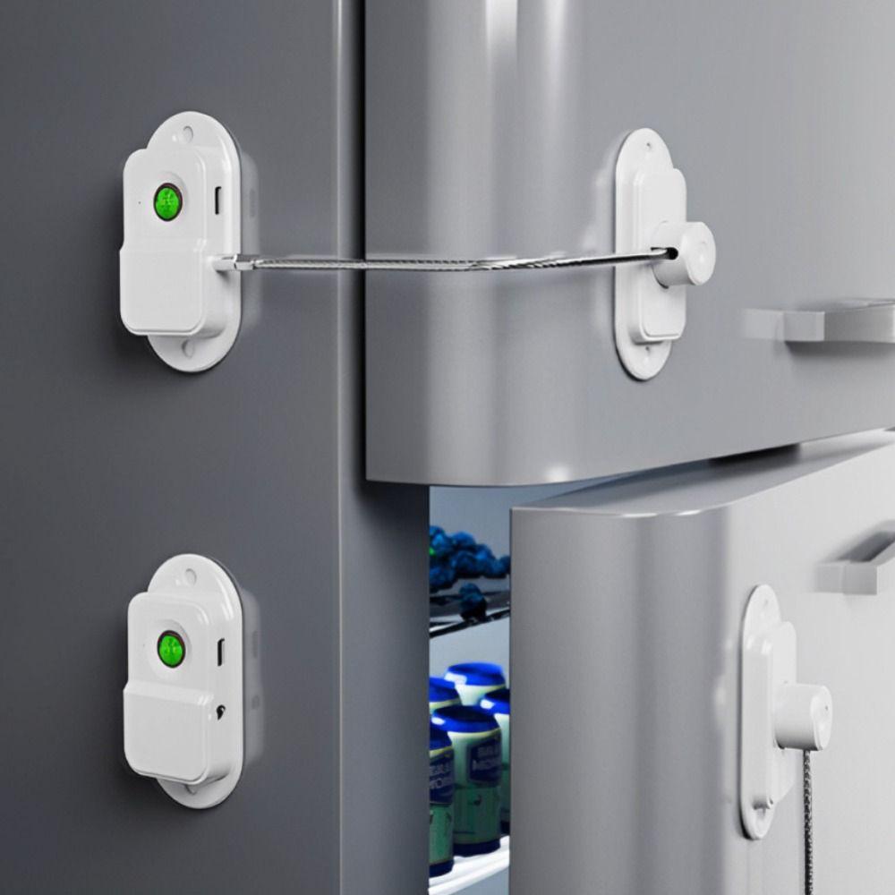 Intelligent Spärr Barnsäkerhetslås Rostfri Kabel Kylskåpslås Dörrlås Hemsäkerhet