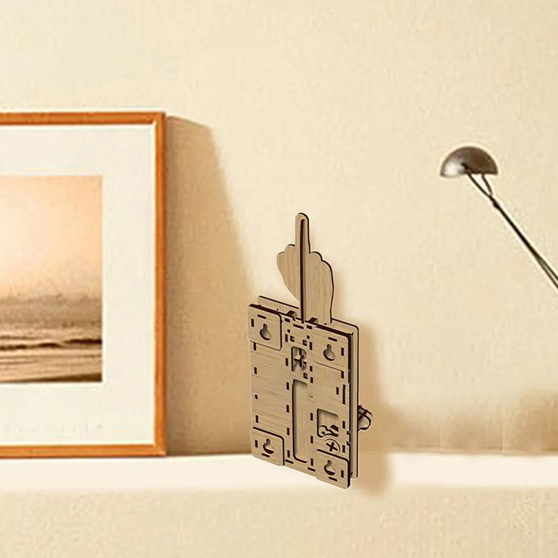 

Забавная игрушка-переключатель на средний палец, сделанная вручную из дерева, переворачивающаяся, для взрослых, розыгрыш, всплывающий подарок