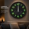 Modern Silent Luminous Wall Clock Humidity Wall Decor Glow In the Dark Wall Clock Temperature Quartz Wall Clock Bedroom