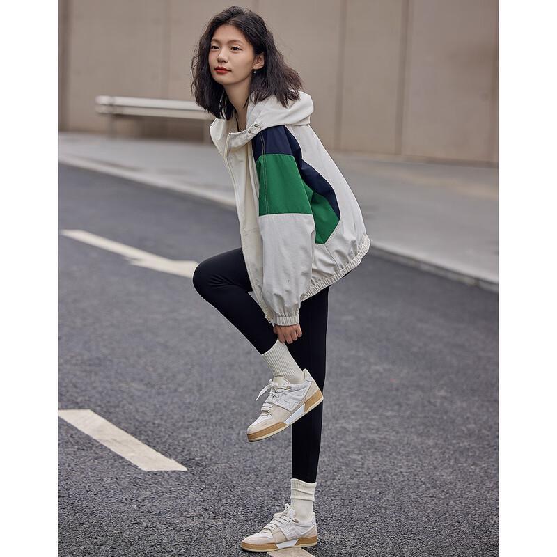 

Женский кардиган с капюшоном в стиле пэчворк с цветными блоками M