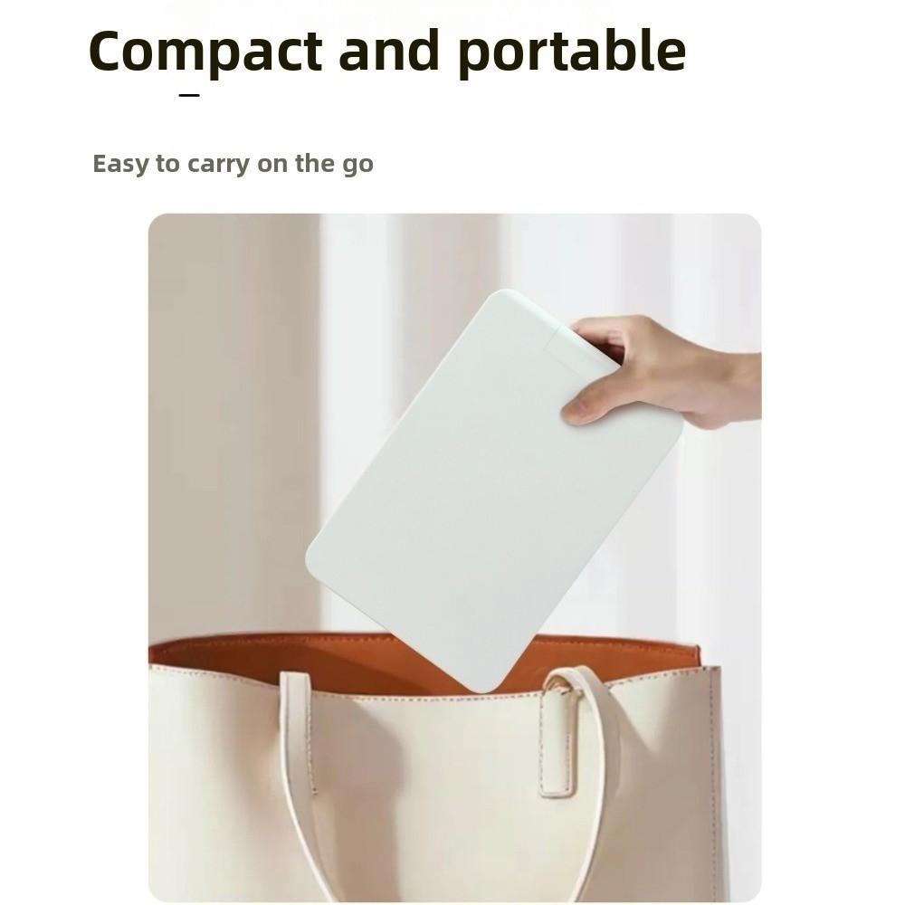 Compact Portable Vanity Mirror Makeup Brush Storage Box  Ideal for Touch-ups at Work