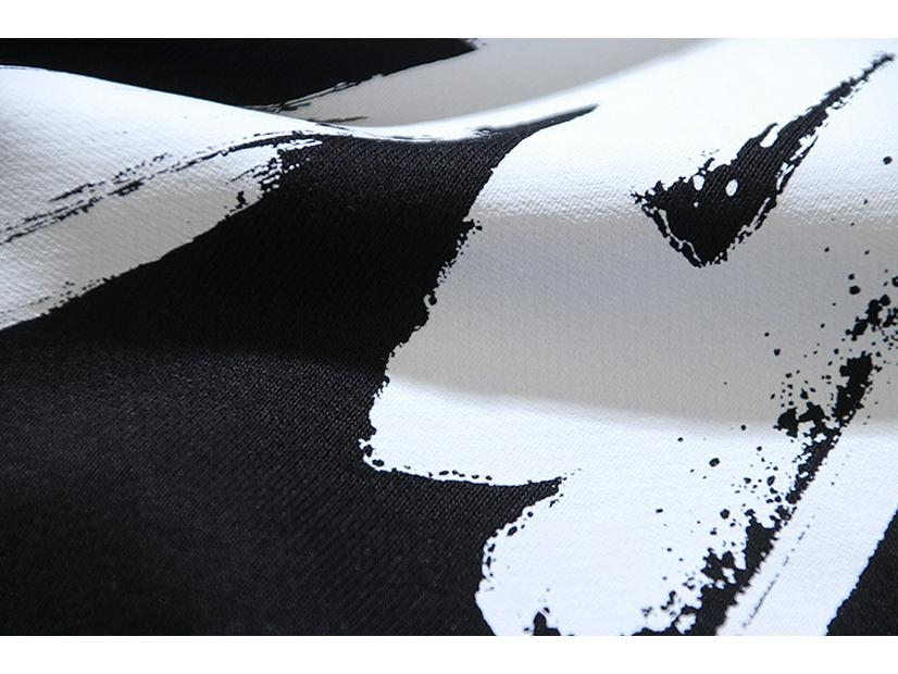 Europejsko-Amerykańska Modna Marka 320g Bluza z Kapturem Kurtka Kardigan z Nadrukiem Strzałka Graffiti