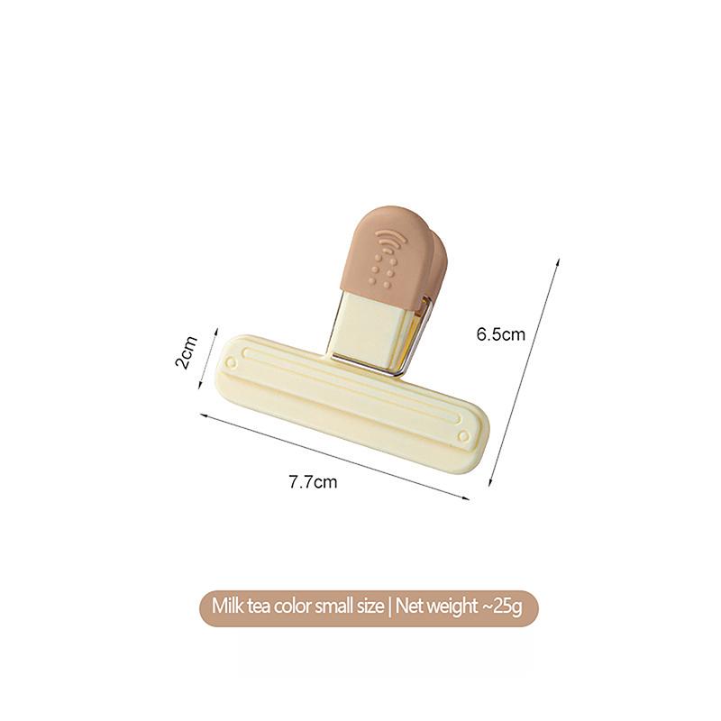 Силиконовый уплотнительный зажим кухонный пластиковый пакет для сохранения влаги картофельные чипсы пищевая герметизация сухое молоко чай закуски зажим S молочный белый 463₽