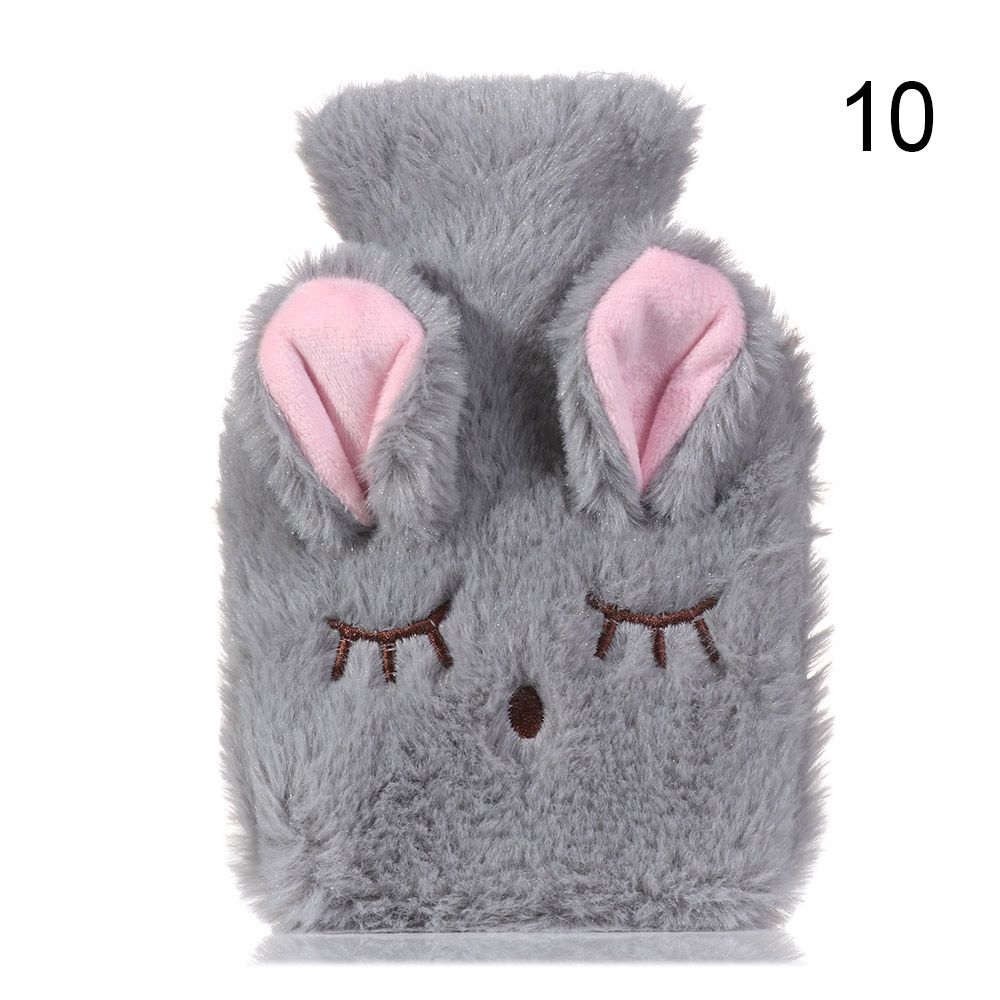 Keep Warm Cartoon Plush Portable Hot Water Bottle Hand Warmer Water Injection Relaxing