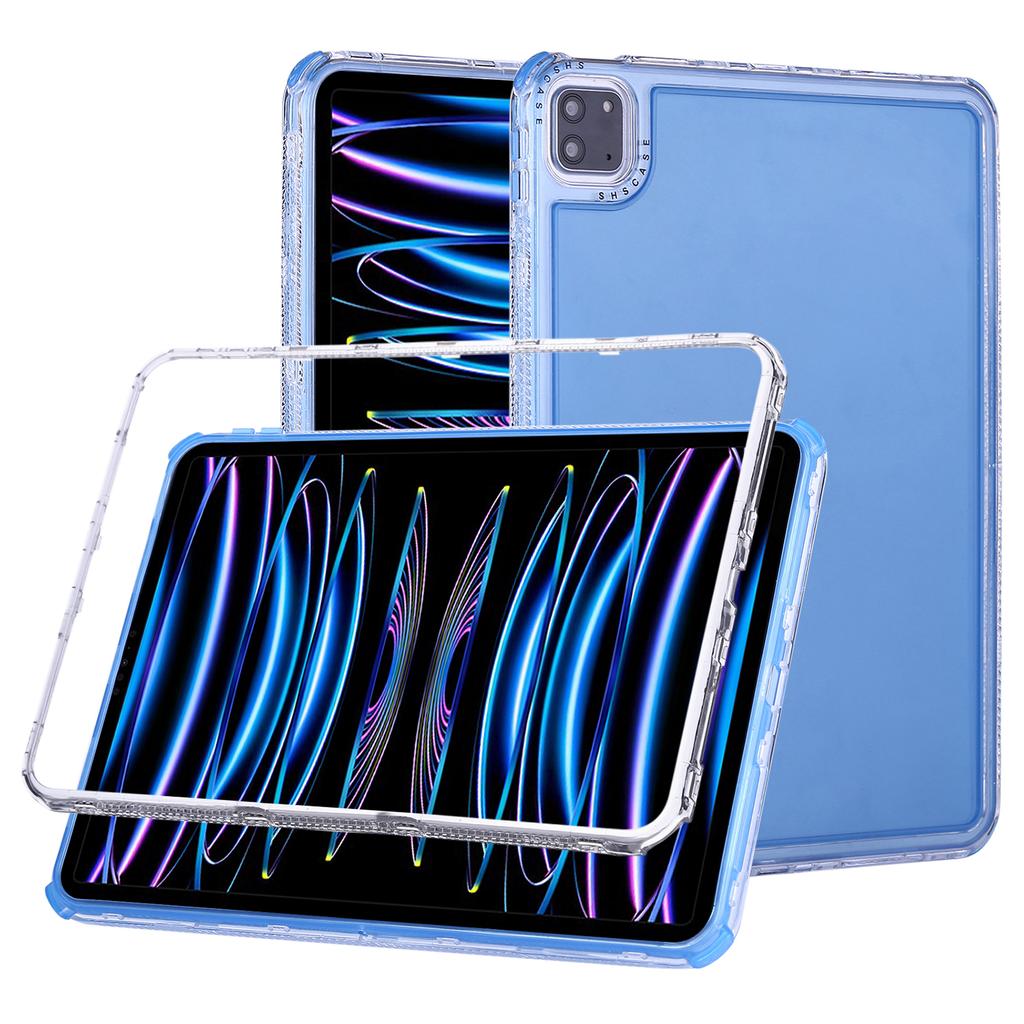 Clear Case for iPad Pro 11 (2022)/(2021)/(2020)/(2018) 3 in 1 PC+TPU Shockproof Tablet Cover