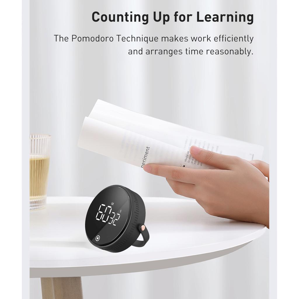 Kitchen Digital Timer With Large Led Display Adjustable Memory Function Silent Magnetic Countdown Clock