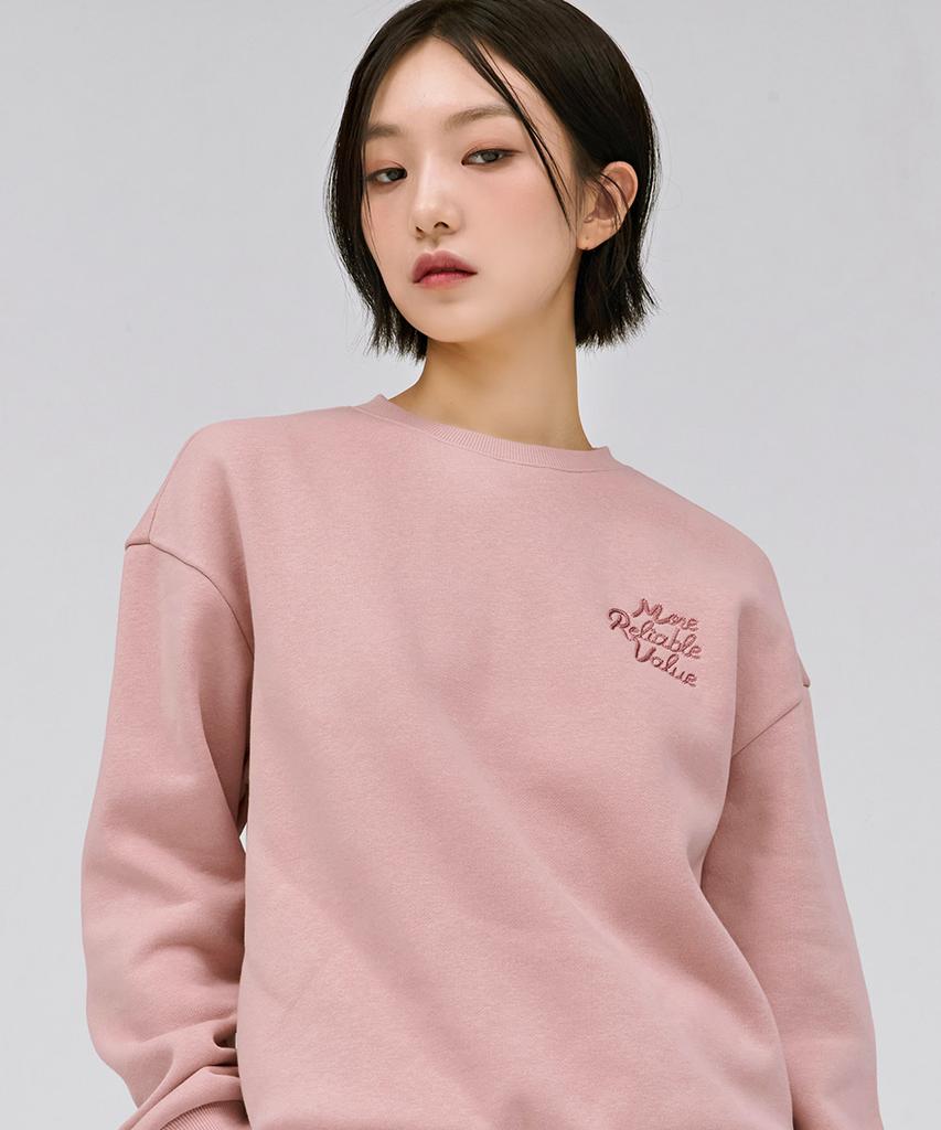 CHASECULT Women'S Embroidered Point Fleece Sweatshirt - Pink