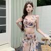 Women's 2025 Four-Piece Swimsuit Set: Long Sleeve Bikini & Maxi Dress for Seaside Vacations