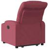 Electric Recliner Chair with Rising Function Burgundy Fabric