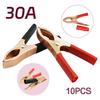 Crocodile Electrical Battery Clamp, Car Alligator Clips Connector Battery Test Lead Clips Electrical Equipment Parts 30A