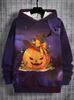 Halloween Men's Pattern Hoodie Pumpkin 3d Print Daily Classic Casual Pullover Vacation Outing Hoodie Long Sleeve Y2k Hooded