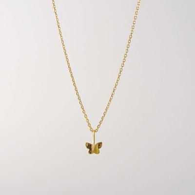 Objet213 Μικρό Κολιέ Πεταλούδα (Ασήμι 925)