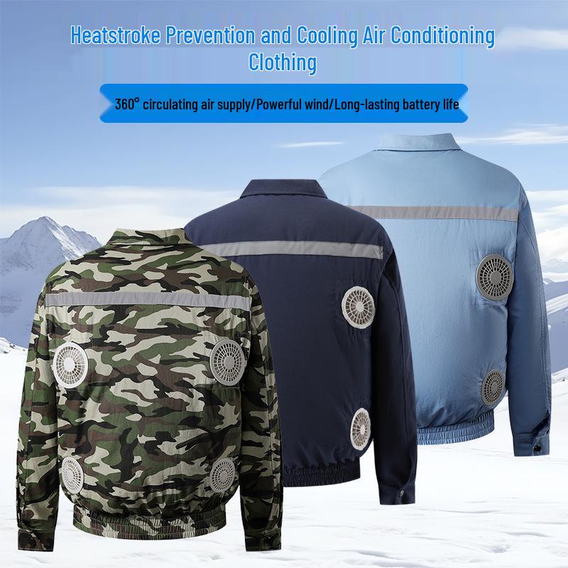 Summer Cooling Suit: Four-Fan Reflective Sun Protection Workwear