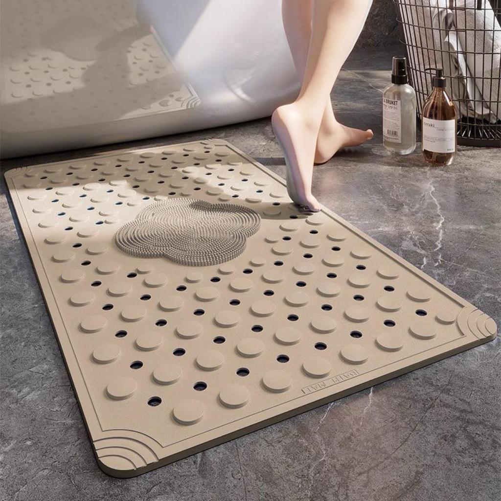 Waterproof Anti-Slip Bathroom Mat with Suction Cups and Massage Surface