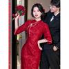 Red Toast Dress Cheongsam 1011 New Elegant Retro Temperament Young Bridal Wedding Dress