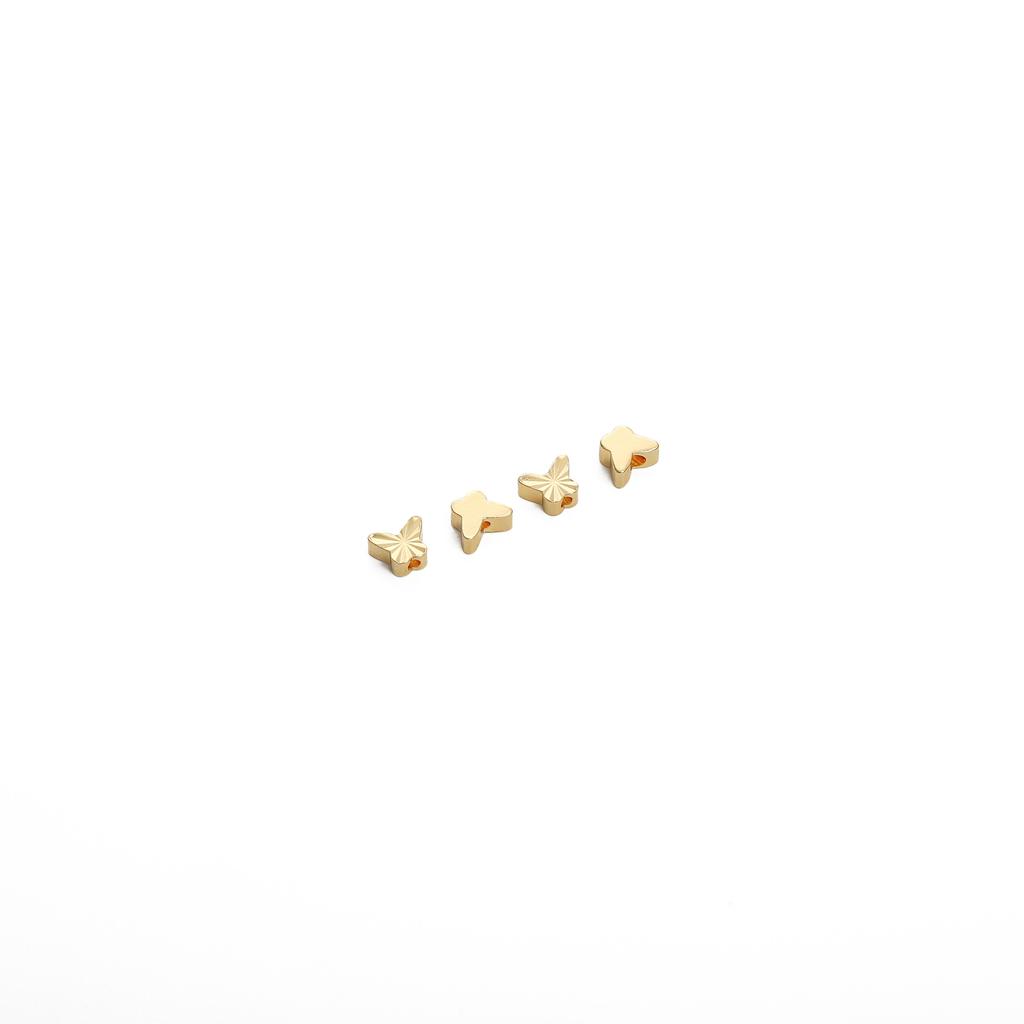 Kobber Glatt Sommerfugl Skilleperle For DIY Smykkefremstilling Håndverkstilbehør