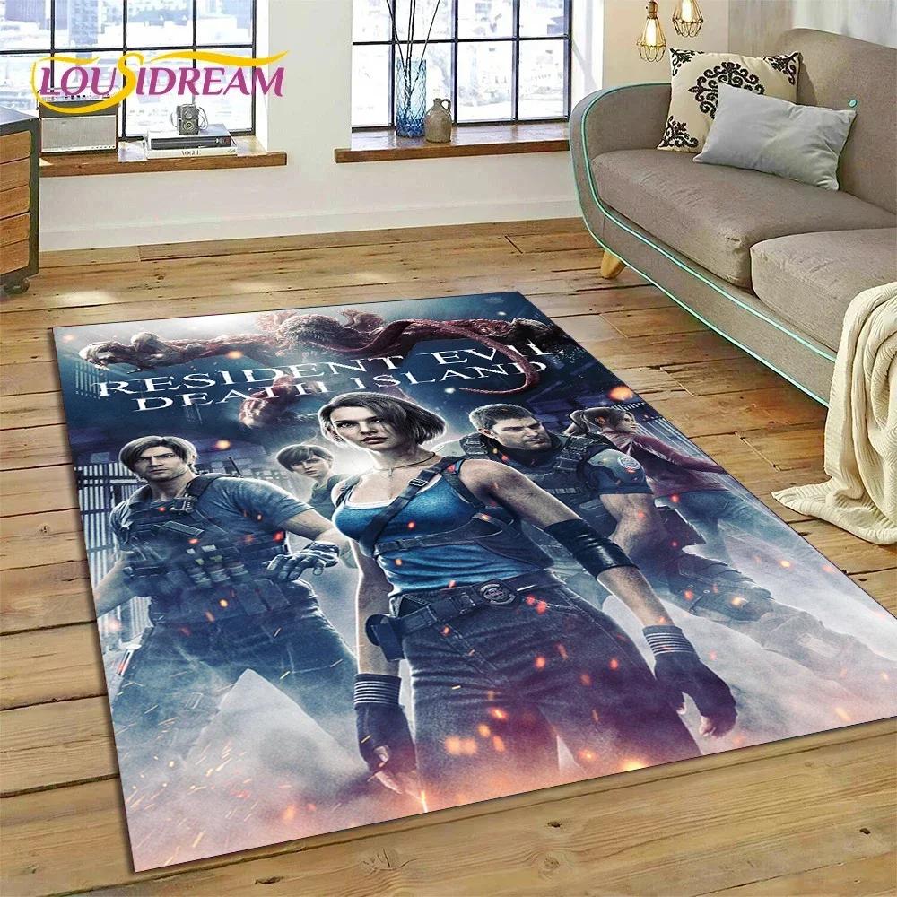 3D Horro Games R-Resident Evil Gamer Carpet Rug for Bedroom Living Room Home Sofa Decoration,Child Game Large Decor Floor Mat