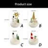 Christmas Ceramic Candlestick Decorative Stand Holiday Table Centerpeice