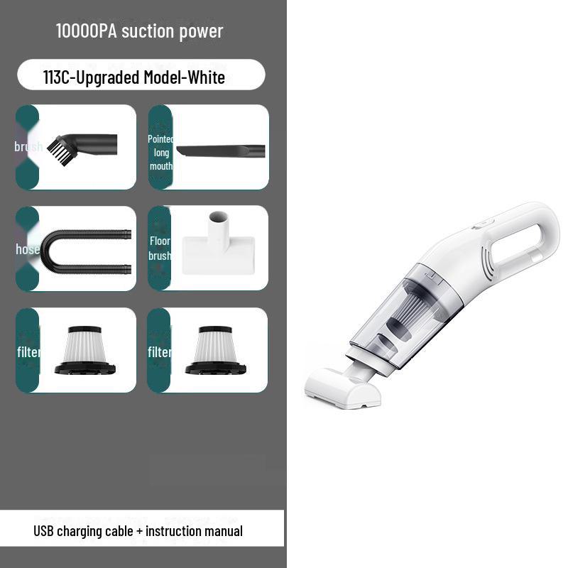 Rechargeable Handheld High-Power Portable Vacuum Cleaner for Cars and Home