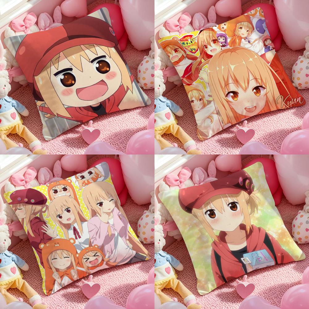 Anime Uumaru Doma Kissenbezug Anti-Milben Kissenbezug Unsichtbarer Reißverschluss seidiger kurzer Plüsch Sofakissenbezug
