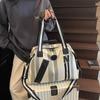 Contrasting Color Short Trip Bag, High-end Retro Boarding Bag, Striped Fashion Fitness Yoga Bag, Tide Commuting