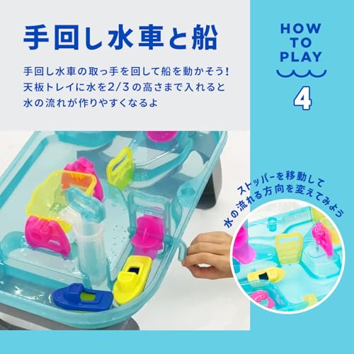 MY LITTLE TIGER Water Table with Water Play, Bathtime Play, Water Wheel, and Fishing (TYMYLB02500200017)