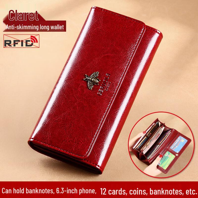 GERUOLA Women s Genuine Leather Long Wallet