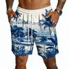 Pantalones Cortos Casuales para Hombre con Estampado Hawaiano y Cordón, Ligeros de Secado Rápido con Entrepierna de 5 Pulgadas para Vacaciones de Verano