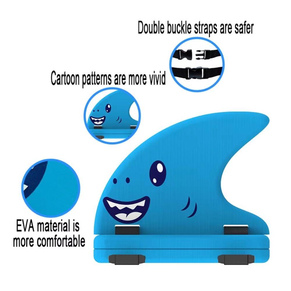 Adjustable Belt Swimm Floating Board Fin-Shaped Childrens Back Float Shark Fin Float Pools Lakes