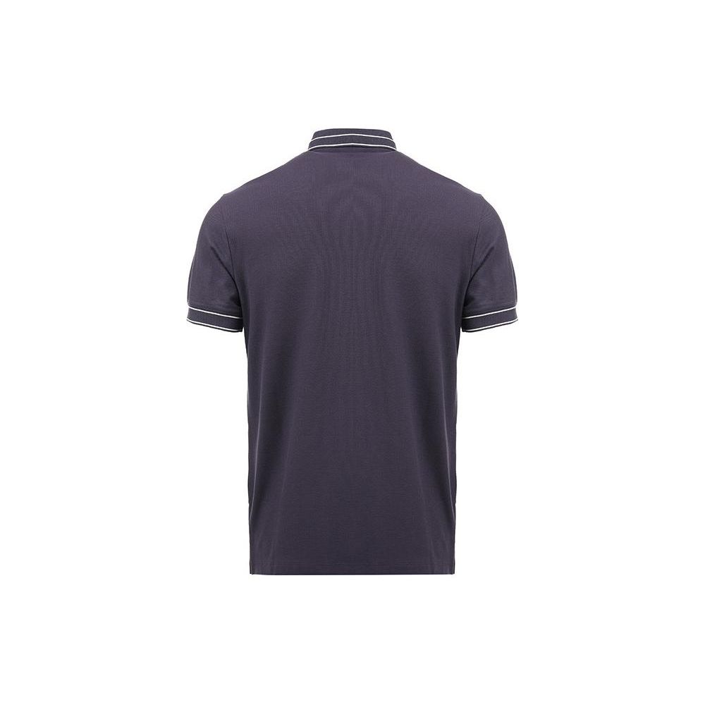 Emporio Armani Ss24 Eagle Logo Embroidered Short Sleeve Polo Shirt Men Polo Shirts Deep-Purple 3D1FM4-1JCYZ-08B8