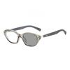 Stilvolle, photochrome Lesebrille im Cat-Eye-Design, ultraleicht, mit Blaulichtfilter, Unisex, Dioptrien 0 bis +4,0