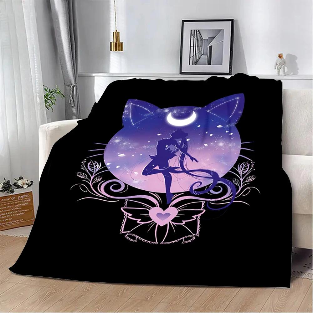 Anime Sailor Moons Printed Blanket Picnic Blankets Warm Blanket Soft and Comfortable Blanket Home Travel Birthday Gift
