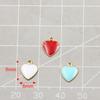 Heart-Shaped Enamel Lace Charms: 5 Colors, 8x9mm Stainless Steel