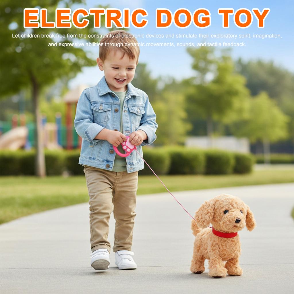 Touch-Sensitive Interactive Plush Dog Realistic Touch Sensing Plush Dog Licking/Talking Puppy Leash Control Pet Toy Gift