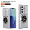 Case for Samsung Z FOLD 7 Shock Proof Tough Shell With Holder Kickstand Camera Sliding Window Protective Case Plain Shock Proof