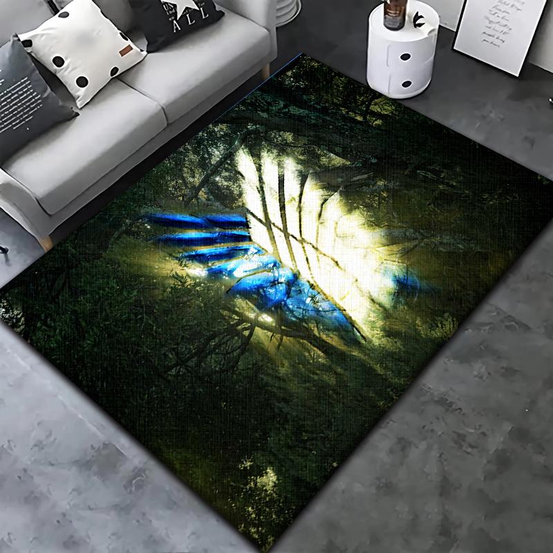 Alfombra Estampada Ataque a los Titanes Sala de Estar Decoración del Hogar Alfombrilla para Sofá Mesa Cojín Antideslizante para Silla Esterilla de Descanso Picnic Camping Ar