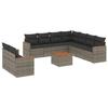 VidaXL Garden Lounge Set with Cushions 10 Pcs, Patio Sofas, Patio Furniture Set, Outdoor Furniture, Grey 3258511