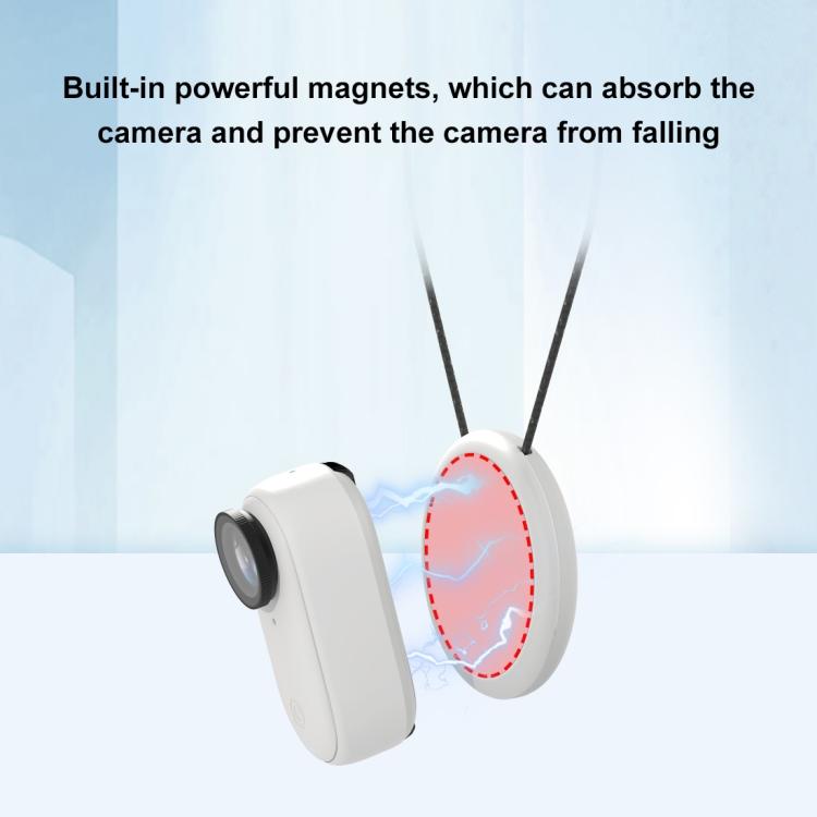For Insta360 GO 3 / GO 3S PULUZ Magnetic Pendant Holder Quick Release Neck Strap (White)