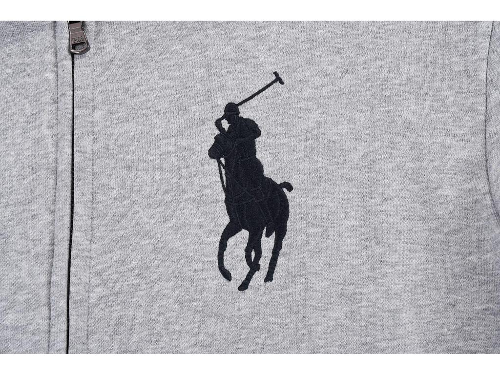 Ralph RL Vyšívaný Polo s kapucí Cardigan pro muže - Volný střih, Nadměrná velikost Mikina na jaro a podzim.