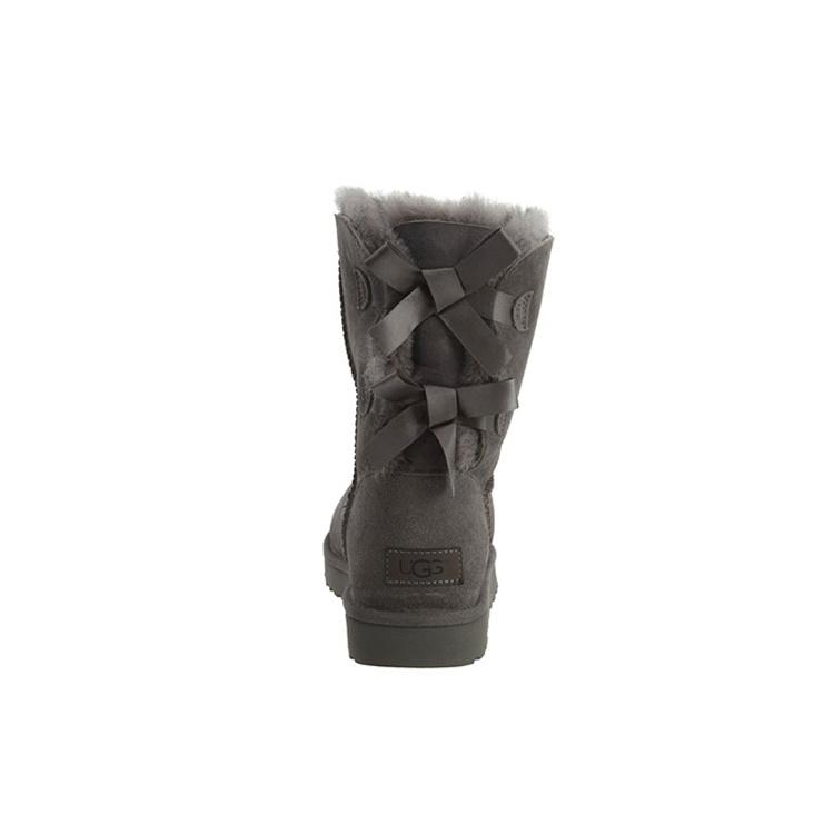 (WMNS) UGG Mini Bailey Bow II Boot Fleece Lined Gray Women's 1016225-GREY
